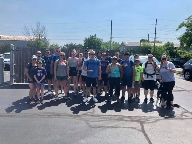 CFH Ruck Club walking through Huntley